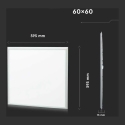 V-tac 40W LED panel, 60x60cm, white, 6500K V-tac 40W LED panel, 60x60cm, white, 6500K