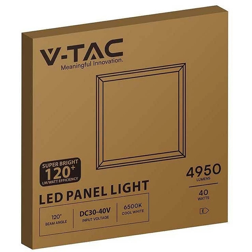 V-tac 40W LED panel, 60x60cm, white, 6500K – 4