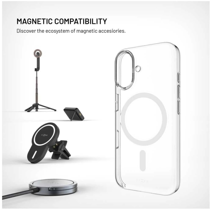 Fixed FIKSUOTAS „MagShell“ aizmugures vāks ar Magsafe atbalstu Apple iPhone 17, caurspīdīgs – 2