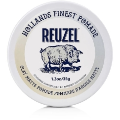 "Reuzel Hollands Finest Pomade" matte clay pomade for hair styling and definition, 35 g