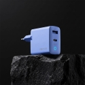 Forever Vibe-TC45AC GaN PD QC lādētājs 1x USB-C 1x USB 45W debeszils