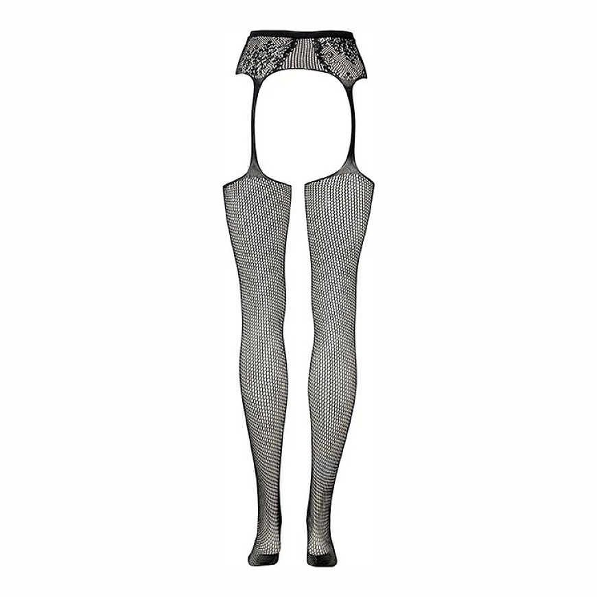 Shots Fishnet and Lace Garterbelt Stockings - Plus Size – 4