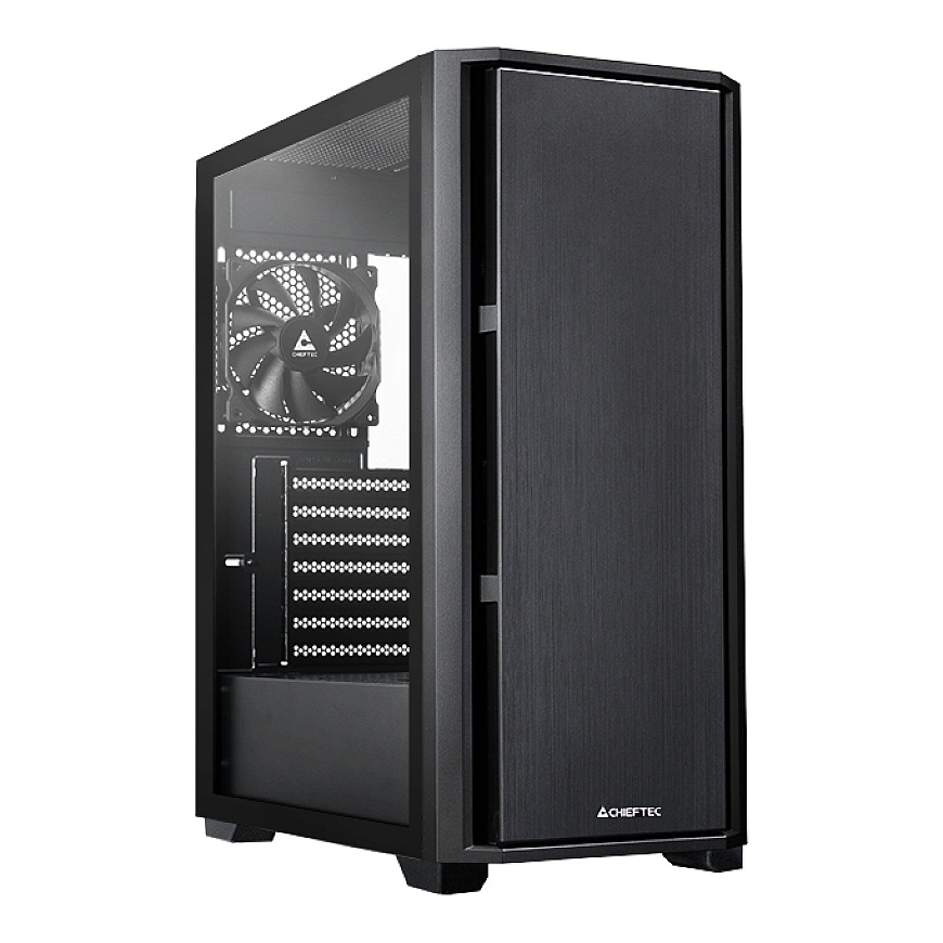 Chieftec AS-02B-TG-OP tietokonekotelo Midi Tower Musta