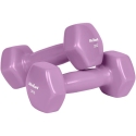 HEXAGONAL 2x2kg vinyl cast iron dumbbells, REBEL ACTIVE HEXAGONAL 2x2kg vinyl cast iron dumbbells, REBEL ACTIVE