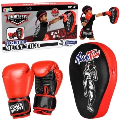 Lean Toys Boxing Set Black and Red 3 pcs.