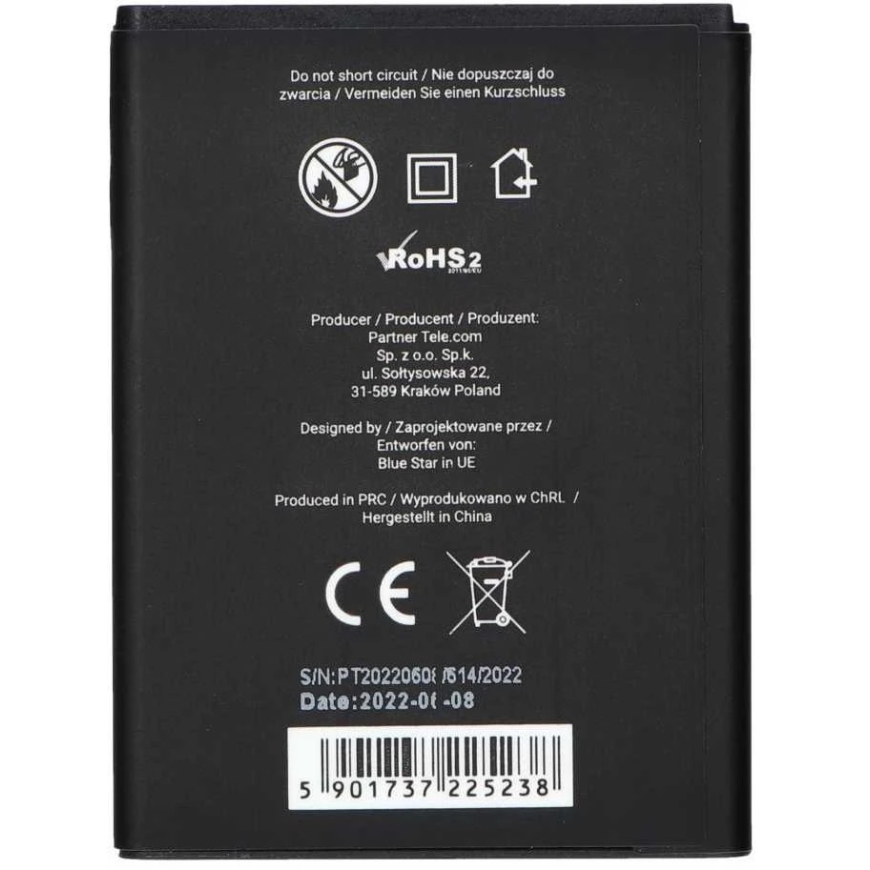 BlueStar Blue Star Blue Mėlynas STAR PREMIUM battery for SAMSUNG Galaxy Mini 2 S6500 / Galaxy Young S6310 / Galaxy Ace Plus S750 – 5