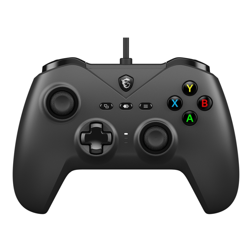 MSI FORCE GC200 žaidimų valdiklis Juoda USB Žaidimų pultelis Analoginis / skaitmeninis Android, PC