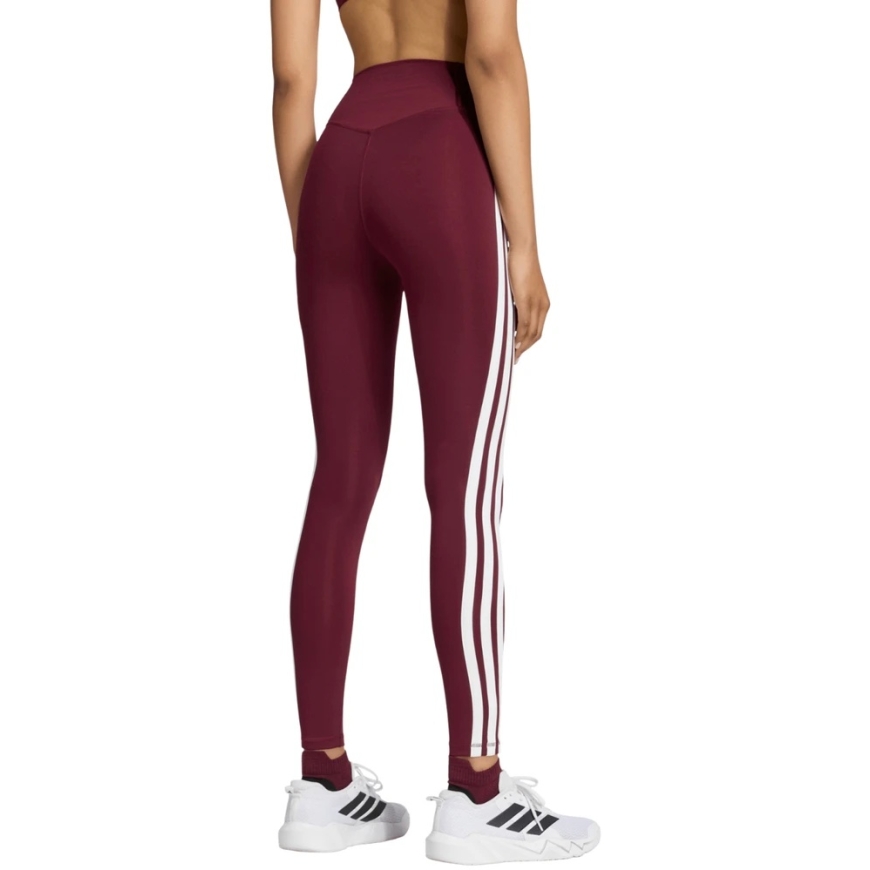 Tamprės moterims adidas Optime Essentials Workout 3-Stripes 7/8 bordo spalvos KT3772 (L) – 3