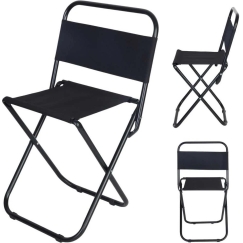 Enero Camp Folding Camping Chair 35x28x58 cm, black