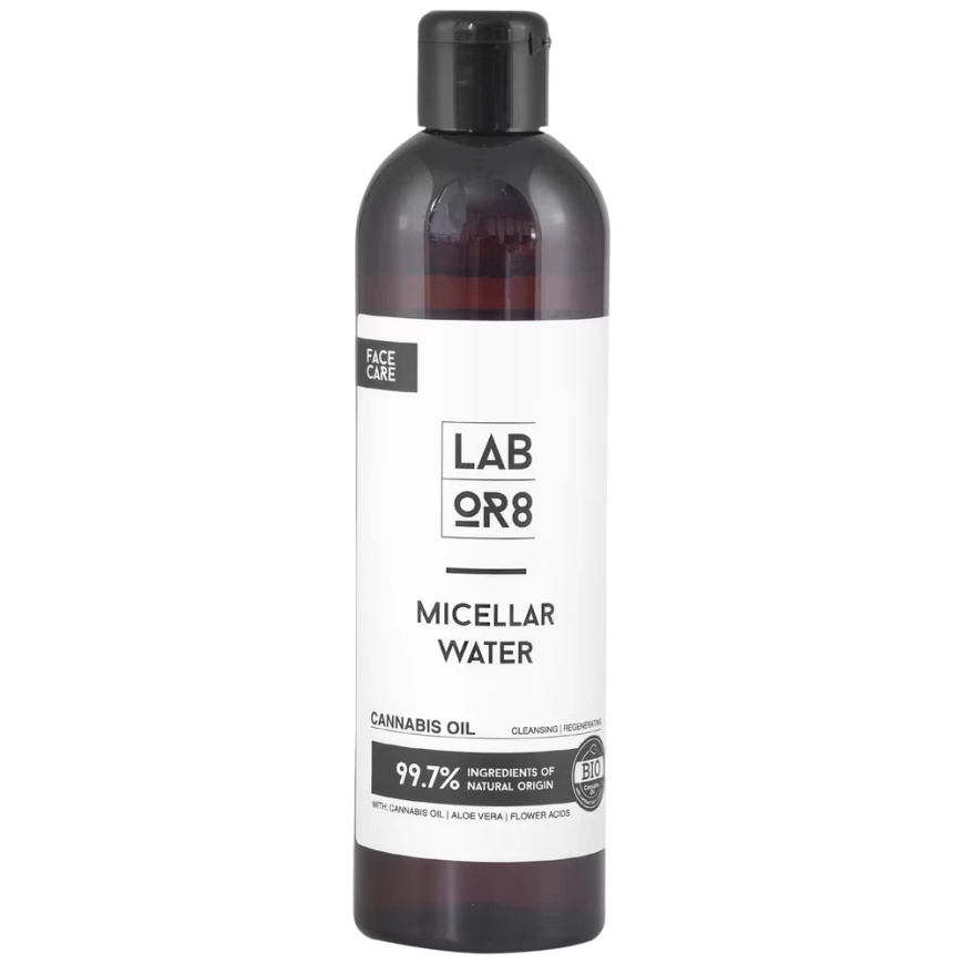 LABOR8 Hemp Natural Ingredients Cleansing Moisturizing Micellar Water, 300 ml