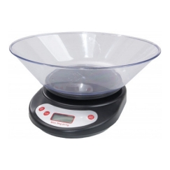 Virtuvinės svarstyklės, maksimalus svoris-5kg, LCD ekranas, juod