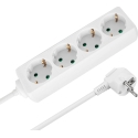 Rebel White Extension Cord 4 Sockets 2m German Type without Switch (3x1.5mm) Rebel White Extension Cord 4 Sockets 2m German Type without Switch (3x1.5mm)