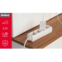Rebel White Extension Cord 4 Sockets 2m German Type without Switch (3x1.5mm) Rebel White Extension Cord 4 Sockets 2m German Type without Switch (3x1.5mm)