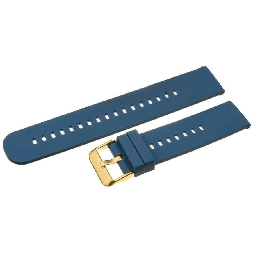Pacific Rubber Strap for Watch U27 - Dark Blue/Gold - 20mm – 4