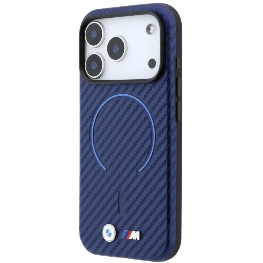 BMW M Carbon Printed Ring MagSafe Case for iPhone 18 Pro / 17 Pro, dark blue – 3