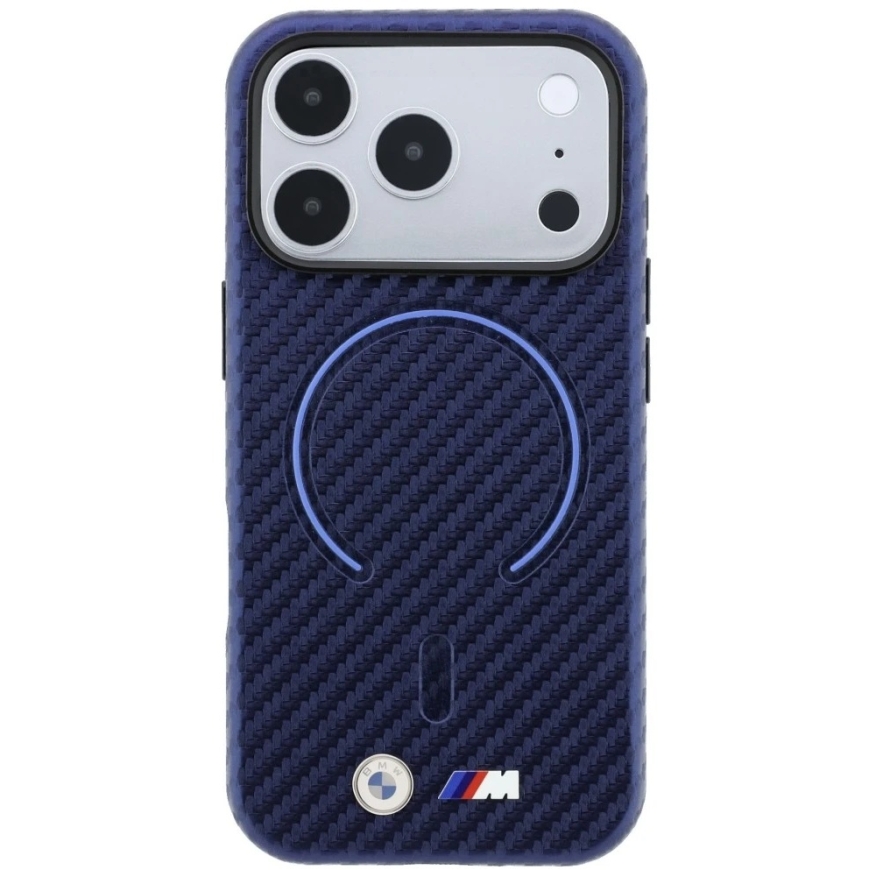 BMW M Carbon Printed Ring MagSafe Case for iPhone 18 Pro / 17 Pro, dark blue – 4