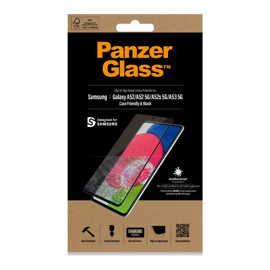 PanzerGlass ® Screen Protector Samsung Galaxy A52 | A52 5G | A52s 5G | A53 5G Selge ekraanikaitse 1 – 2
