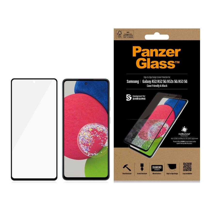 PanzerGlass ® Screen Protector Samsung Galaxy A52 | A52 5G | A52s 5G | A53 5G Skaidri ekrano apsauga – 3