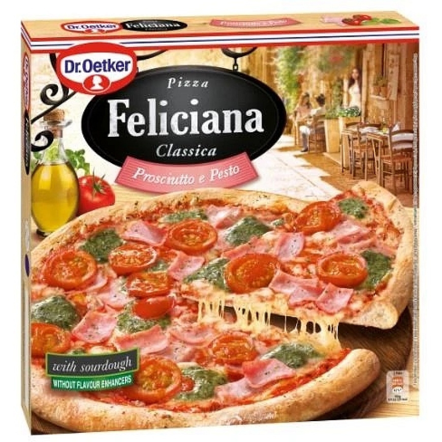 FELICIANA Prosciutto e Pesto Frozen Pizza, 360 g – 2