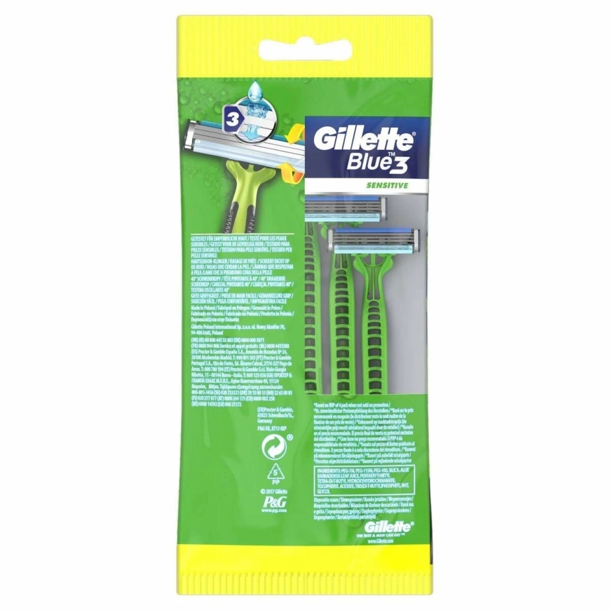 "Gillette Sinine 3 Sensitiivne" ühekordsed habemenuga terad" 5 tk – 2