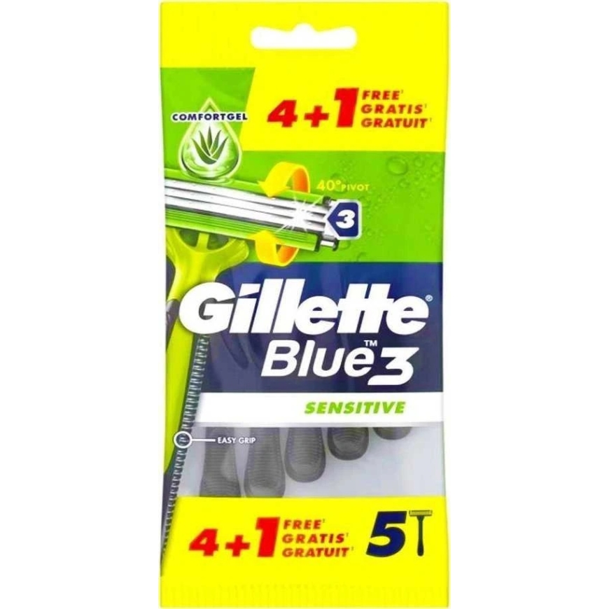 "Gillette Blue 3 Sensitive" disposable razor blades" 5 pcs – 3