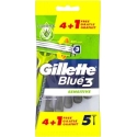 "Gillette Blue 3 Sensitive" disposable razor blades" 5 pcs