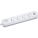 Удлинитель TRACER Grid 4S Mobile Ready 1,5 м (4 гнезда, переключатель, 1x USB A + 1x Type C, макс. 20 Вт, белый и серый) Удлинитель TRACER Grid 4S Mobile Ready 1,5 м (4 гнезда, переключатель, 1x USB A + 1x Type C, макс. 20 Вт, белый и серый)
