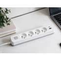 Удлинитель TRACER Grid 4S Mobile Ready 1,5 м (4 гнезда, переключатель, 1x USB A + 1x Type C, макс. 20 Вт, белый и серый) Удлинитель TRACER Grid 4S Mobile Ready 1,5 м (4 гнезда, переключатель, 1x USB A + 1x Type C, макс. 20 Вт, белый и серый)