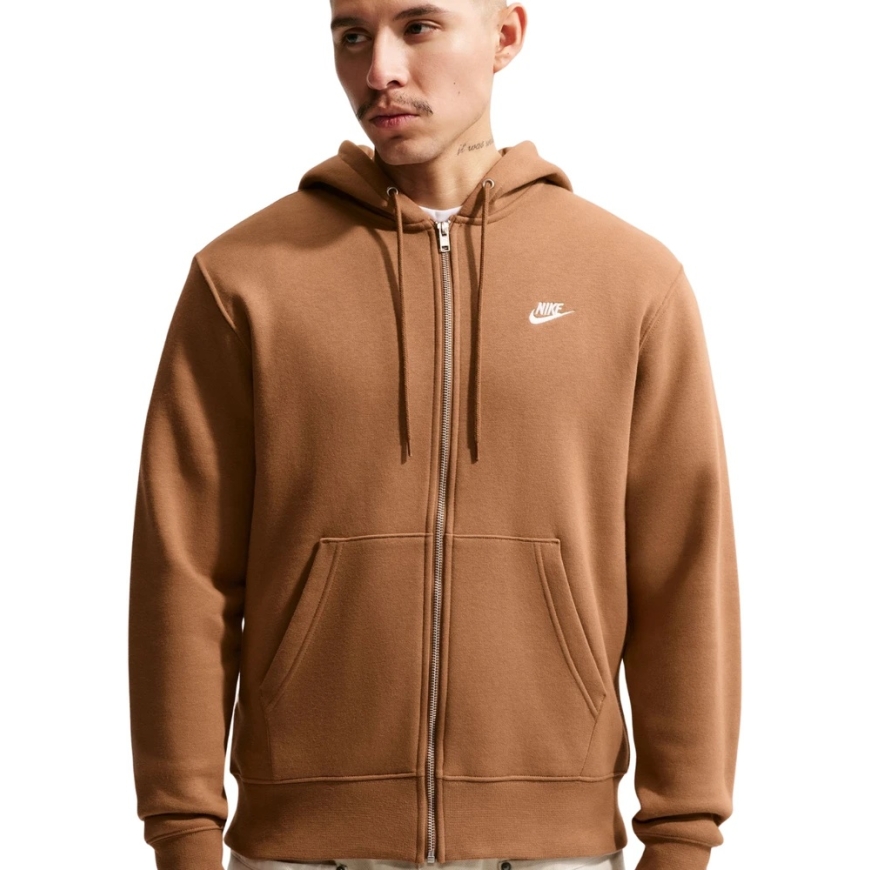 Men's Nike Hoodie with Zip, Brown – 3