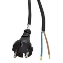 Solight flekso kabelis, 2x 1mm2, guminis, juodas, 2,5m