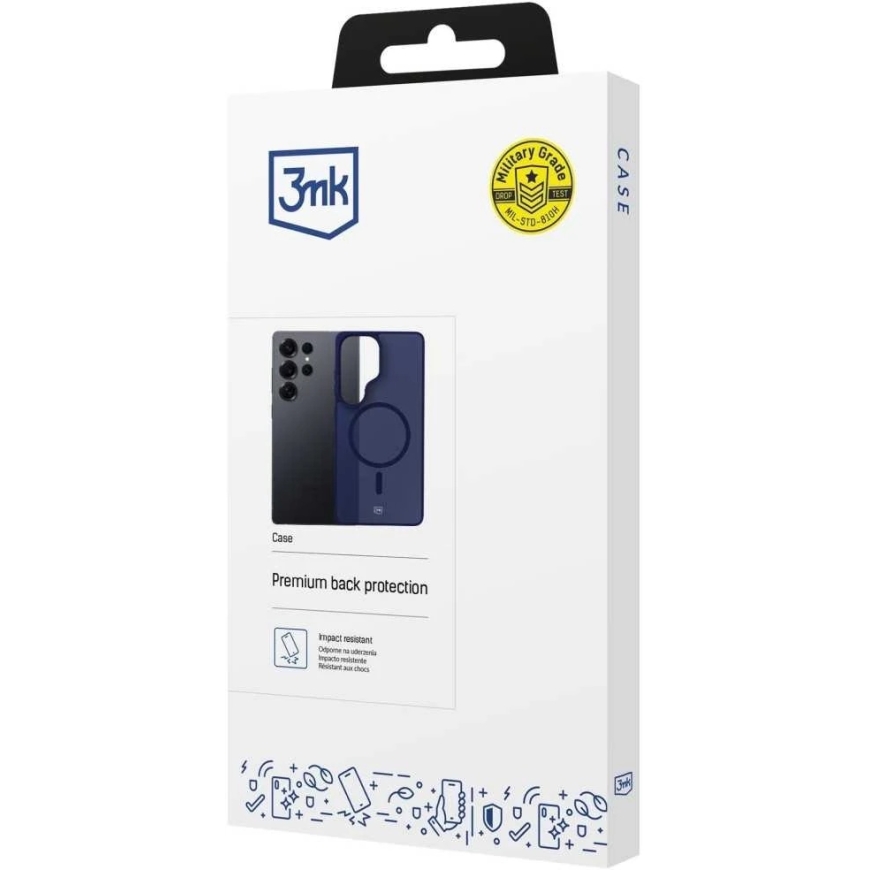 3mk suits "MagCase" Samsung Galaxy S25 Ultra jaoks - Sinine läbipaistev – 3