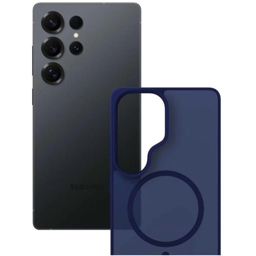 Dėklas 3mk dūminis „MagCase“, skirtas „Samsung Galaxy S25 Ultra“ - Mėlyna-permatomas – 5