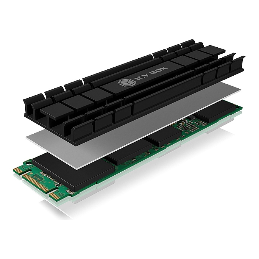 ICY BOX IB-M2HS-701 M.2 NVMe SSD Kütteseade/radiaator Must 1 tk – 2