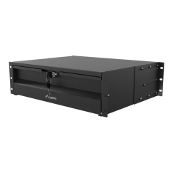 19" Sahtel 3U/483x360 mm maksimaalne kandevõime kuni 90 kg 4 punkti paigaldus, Must