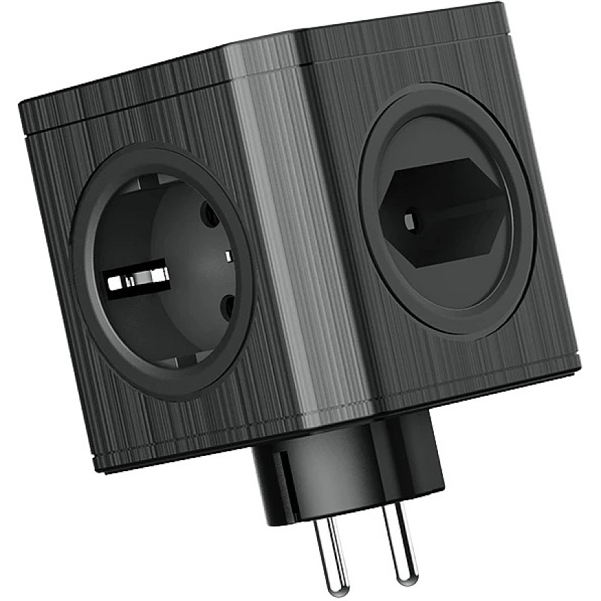 Plastrol Sadalītāji 2p+zeme un 3x3p 3x USB-A schuko kabelis – 3