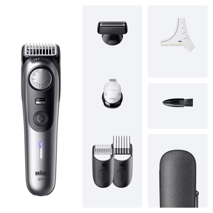 Braun BeardTrimmer 9 80789785 beard trimmer AC/Battery 20 2 cm Wet & Dry Grey – 2