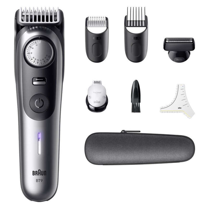 Braun BeardTrimmer 9 80789785 beard trimmer AC/Battery 20 2 cm Wet & Dry Grey – 3