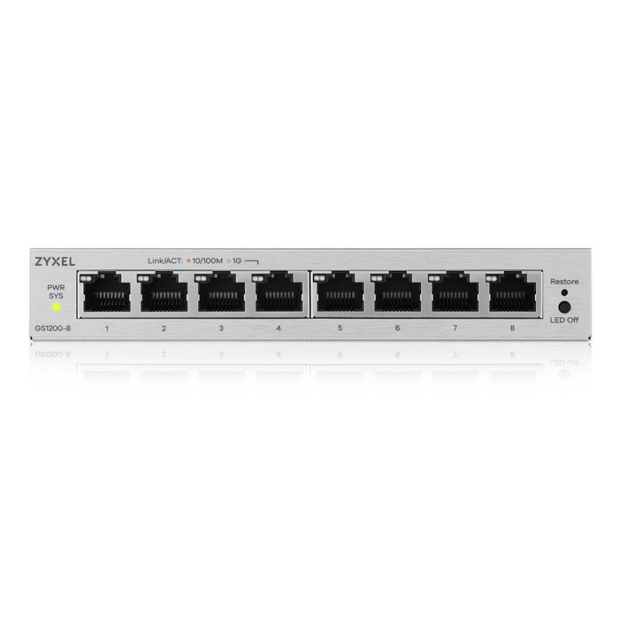Zyxel GS1200-8V3 Managed L2 Gigabit Ethernet (10/100/1000) Desktop Grey – 3