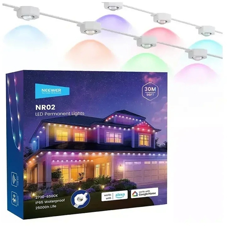 Nuolatinis Lauko Apšvietimas - NEEWER NR02 30 m RGBCW Nuolatinis Lauko Apšvietimas – 2
