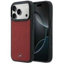 Mercedes Leather Mesh Case with Bow Line MagSafe for iPhone 17 Pro Max Red Mercedes Leather Mesh Case with Bow Line MagSafe for iPhone 17 Pro Max Red
