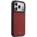Mercedes Leather Mesh -kuori, jossa on Bow Line MagSafe iPhone 17 Pro Max punainen Mercedes Leather Mesh -kuori, jossa on Bow Line MagSafe iPhone 17 Pro Max punainen