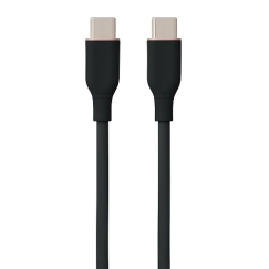 Hismart Silicone Cable USB Type-C - Type-C, 100W (black, 2m)