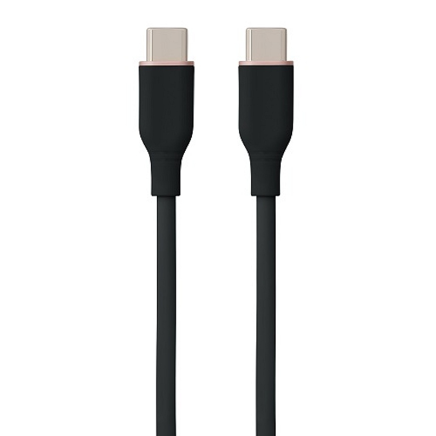 Hismart Silikoninis kabelis USB Type-C - Type-C, 100W (juodas, 2m)