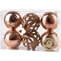 Mondex Since 1986 SANTA LILA 6 Ziemassvētku bumbu komplekts 8 cm