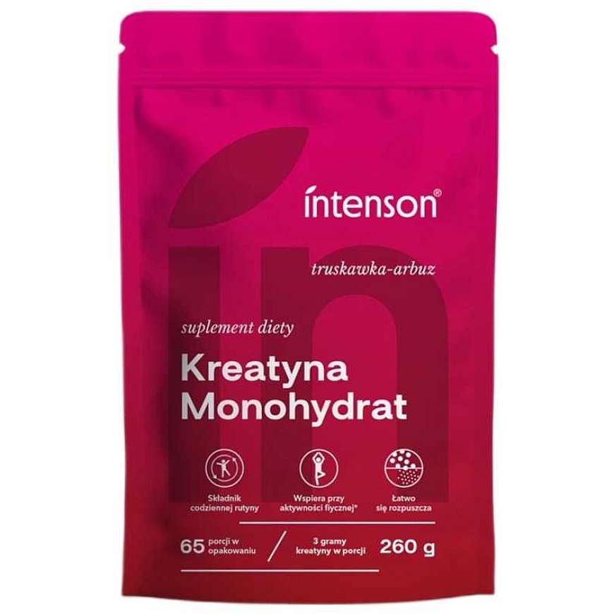 Intenson Creatine Monohydrate Food Supplement Strawberry and Watermelon Flavor 260 g
