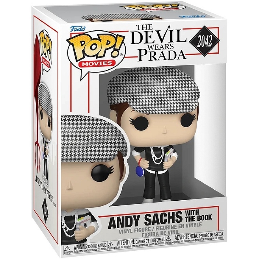FUNKO POP! Vinila figūriņa: Velns valkā Pradu - Endija Saksa ar grāmatu, ~10.2 cm