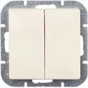 Plastrol Однополюсный 2-кнопочный переключатель встраиваемый 10A, 250V (модуль) Plastrol Однополюсный 2-кнопочный переключатель встраиваемый 10A, 250V (модуль)