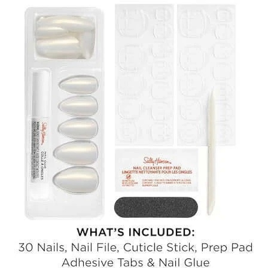 Sally Hansen "Salon Effects" искусственные ногти 001 "Only Have Ice For You", 30 шт. – 2