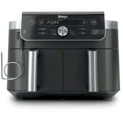 Karšto oro gruzdintuvė Ninja Dual Zone XL DZ950EU, pilka sp., 2470 W, 9.5 l + išmanus termometras