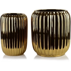 Mondex Since 1986 NEVA GOLD Komplet 2 osłonek ceramicznych 40x40x44cm 28x28x40,5cm BIG